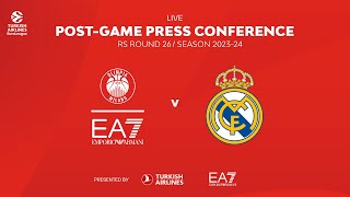 Live dalla Sala Stampa Olimpia Milano – Real Madrid [upl. by Anawad]