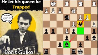 He let his queen be trapped  Chesney vs Gulko 1986 [upl. by Yssis]