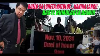 NAKU WALDY CARBONELL TALAGANG SUMUGOD SA LUNETA PARA SA DUELO NILA NI BASTE [upl. by Simmonds]