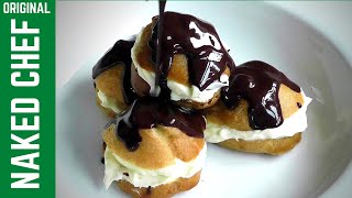 Chocolate PROFITOROLE recipe  How to make Profiteroles  Choux pastry [upl. by Trillbee]