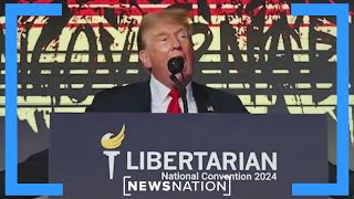 Trump booed jeered at Libertarian convention  NewsNation Prime [upl. by Nnairek198]