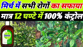 मिर्च में लगने वाली सभी रोगों का सफाया  mirch ki kheti kaise Karen  mirch me virus kaise hataye [upl. by Marteena]