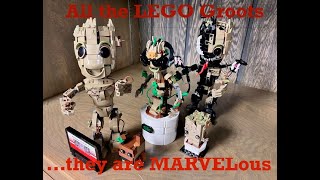 All the LEGO Groot sets  they are MARVELous [upl. by Boaten]