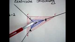 Zentrische Streckung  Beispiel 2 [upl. by Ahsimac50]