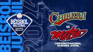 CHIRIQUÍ VS PMÁ METRO  BEISBOL JUVENIL  BÉISBOL JUVENIL DE PANAMÁ 2024  FullBeis  ENVIVO [upl. by Talanta]