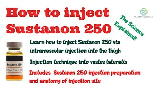 How to inject Sustanon 250 intramuscularly into the thigh [upl. by Leinaj]