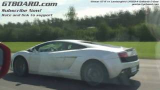 HD Nissan GTR vs Lamborghini LP5604 Gallardo EGear [upl. by Chen]