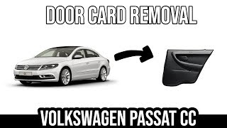 How to remove the rear door panel Volkswagen Passat CC [upl. by Ynneh]