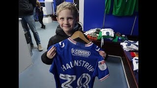 Liam visits Fratton Park Stadium Tour [upl. by Ellinad652]