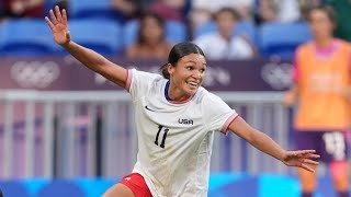 Paris Olympics Sophia Smith sends USWNT into goldmedal final with clutch extratime goal [upl. by Rosetta]