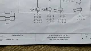 SCHÉMAS 14 DÉMARRAGE ROTORIQUE EN 3 TEMPS AVEC FREINAGE À CONTRE COURANT [upl. by Shellans]