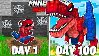 I Survived 100 Days as SPIDER REX in HARDCORE Minecraft [upl. by Ayaet]