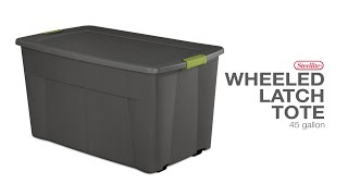 Sterilite 45 Gallon Wheeled Latch Tote [upl. by Maddi]