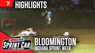 USAC Indiana Sprint Week Finale at Bloomington Speedway 8424  Highlights [upl. by Myrna]