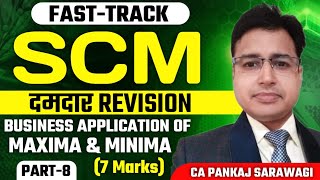 Part 8 Business Application of Maxima amp Minima  Fast Track  SCM  7 Marks  Dec 2024  CMA Final [upl. by Larner]