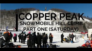 First Snowmobiles Going Up The Copper Peak Ski Flying Hill In Over 10 Years Pt 1  Jason Asselin [upl. by Norrehs93]