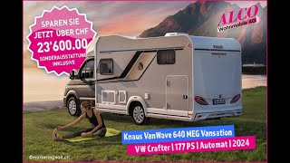 KNAUS VanWave 640 MEG VANSATION auf VW Crafter  2024  Alco Wohnmobile [upl. by Amak268]