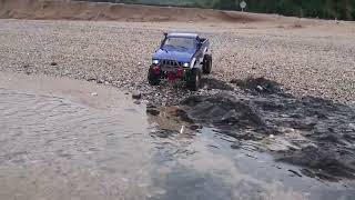 WPL C24で海岸を走行中砂に埋まる。WPL C24 gets buried in sand while driving along the coast [upl. by Demodena]