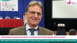 SABCS 2019 quotHER 2pos Brustkrebs adjuvant APHINITY Studie 2 Zwischenanalysequot Prof Thomssen [upl. by Anattar]