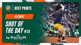 Shot of the day 10 Carlos Alcaraz  RolandGarros 2024 [upl. by Anohs173]