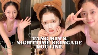 ENG SUB 汤敏晚间的护肤步骤  Tang Mins Nighttime Skincare Routine The Secret Recipe to Quick Whitening [upl. by Theurich]