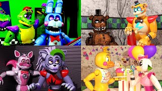 FNAF Security Breach meet FNAF 1 2 3 4 SL FFPS FNAFBlenderCompilation [upl. by Krell]