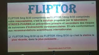 Intérêt de FLIPTOR 10mg et FLIPTOR 5mg dans les perturbations lipidiques et prévention EC [upl. by Selma824]