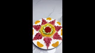 Fruit fancy platter flower blossom and wealth tutorial fancy practice of fruit platter setting s [upl. by Alenas320]