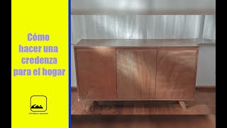 Como hacer una credenza o bufetera modernasideboard con madera contrachapada de okume quotDIY2021 [upl. by Maddi]