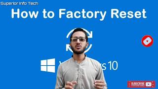 Windows 10  How to Reset Your Computer to Factory Setting  in UrduHindi [upl. by Eirrotal]