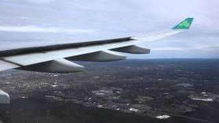 Aer Lingus Flight 137  DUB to BOS  Airbus A330  Arrival Descent Approach Landing [upl. by Frazier]