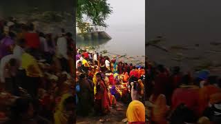 chhathpuja Bhor aarage Brajrajnagar ib river ghat video youtubeshorts 8112024 song [upl. by Wolfram945]