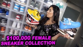 BIGGEST FEMALE HYPEBEAST SNEAKER COLLECTION BEST ON YOUTUBE [upl. by Saile]