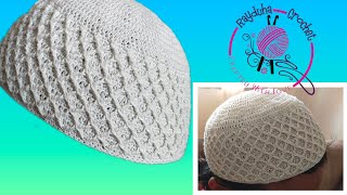 Handmade Crochet Kufi Cap  Muslim Prayer Cap l Easy Crochet for Beginners l Rayduha Crochet [upl. by Asseneg]