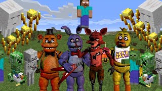 ULTIMATE FNAF Animatronics VS MINECRAFT 🎮🔦 [upl. by Adhamh]