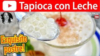 CÓMO HACER TAPIOCA CON LECHE  Vicky Receta Facil [upl. by Hgielsel]