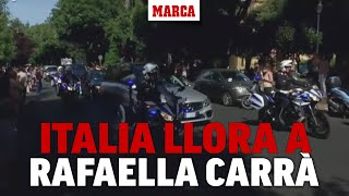 Emotiva despedida a Raffaella Carrà en Roma I MARCA [upl. by Fahey]