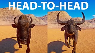 Wisent vs Wild Water Buffalo A Head to Head Speed Race in Planet Zoo [upl. by Enilada7]