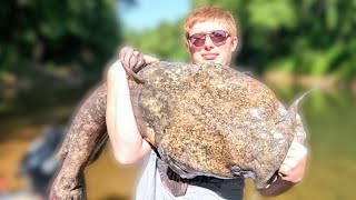 PARALLEL TROTLINES HOW TO Target HUGE FLATHEAD CATFISH  GIANT CAUGHT [upl. by Adirehs275]