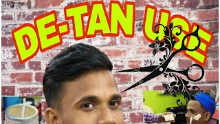 Tan removal using Raaga detan cream Morden mullet haircut boys [upl. by Aimal]