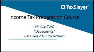 Filing Dependents  TaxSlayer Pro Income Tax Preparation Course Module 2 Part 1 [upl. by Barna27]