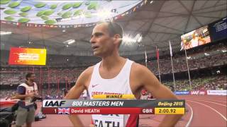 M50 800m Masters IAAF World Championships Beijing 2015 [upl. by Ahsaercal]