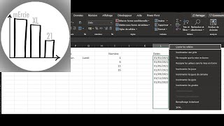Voici le menu caché dExcel pour incrémenter une série [upl. by Ecirbaf]