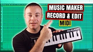 Magix Music Maker Tutorial Midi Recording in Magix Music Maker 2020 [upl. by Nillok]