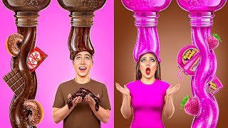 Bubble Gum vs Chocolate Food Challenge  Funny Food Hacks by Multi DO Challenge [upl. by Herman]