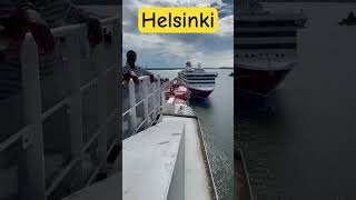 Port of Helsinki as seen from Viking Line ferry Gabriella on Viking Line XPRS helsinki [upl. by Roxy]