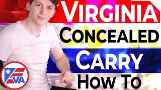 How To Get A Concealed Carry Permit In Virginia VA [upl. by Merrel]