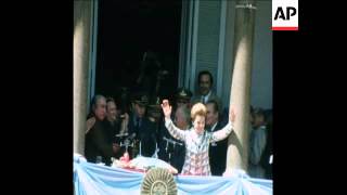 SYND 19 10 74 PERON LOYALTY RALLY IS HELD IN BUENOS AIRES [upl. by Rutledge326]