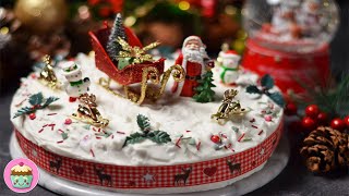 How to Decorate a Christmas Cake with Marzipan and Royal Icing [upl. by Ellerd]