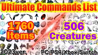 ARK Ultimate Commands All Items amp All Creatures 2023 PCPS4XboxSwitch [upl. by Nosnehpets]